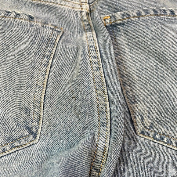 Agolde Riley High Rise Striaght Crop Distressed Ankle Jeans Endeavor Size 23 - Picture 10 of 11